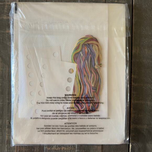 New Janlynn Wild Wacky & Wonderful Cat Lives Here Cross Stitch Bird Fish Mouse - Picture 3 of 3